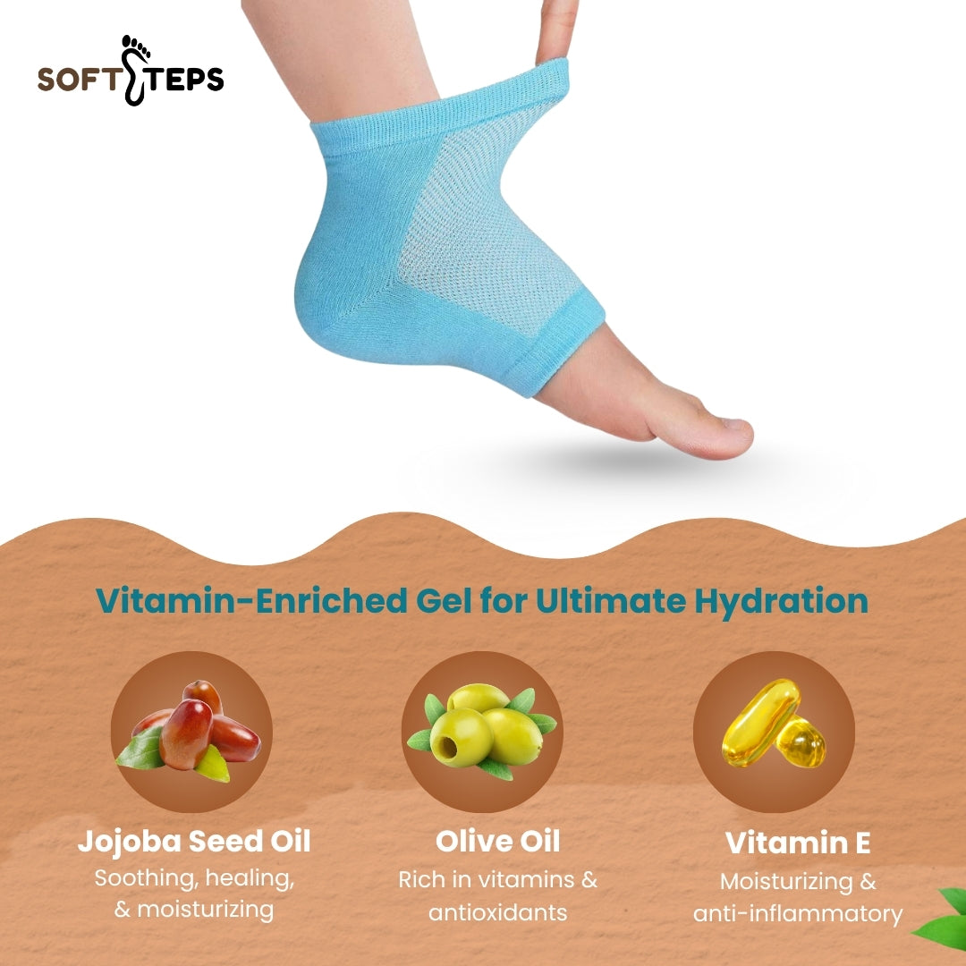 SoftSteps Heel Therapy Gel Socks