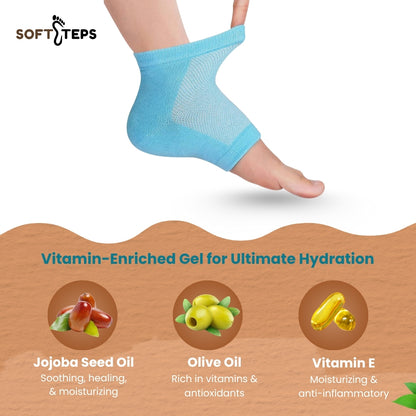 SoftSteps Heel Therapy Gel Socks