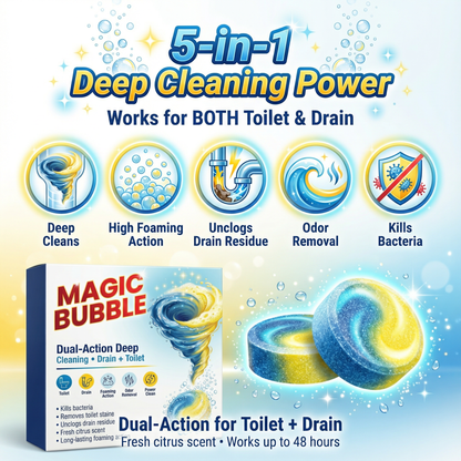 Magic Bubble Cleans while removing blockages
