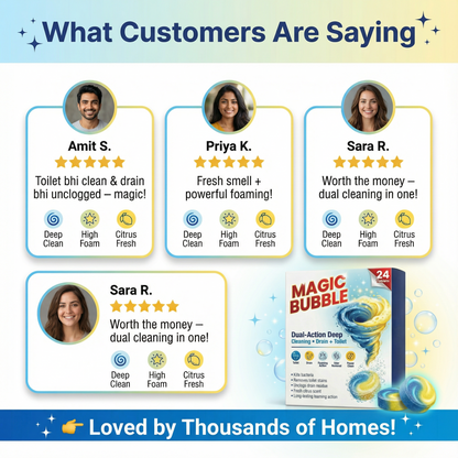 Magic Bubble Cleans while removing blockages